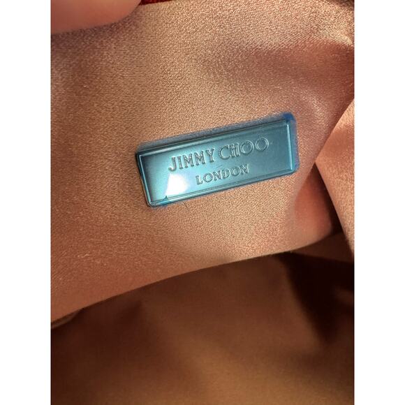 Jimmy Choo NWT Callie Velvet Clutch in Red and Silver - Picture 6 of 10